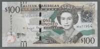 EASTERN CARIBBEAN. . 100 Dollars REINE ÉLISABETH II . Serie: WD. Dernière, Letzte Serie . -