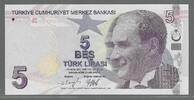 TÜRKIYE. TURQUIE. 5 Türk Lirasi. Serie: F 196 . -