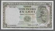 TIMOR. 20 ESCUDOS. Banco National Ultramarino . Serie: ohne,sans,without . -