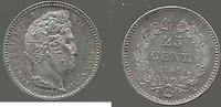 FRANCE. 25 Centimes. LOUIS PHILIPPE 1er . Jüngerer Bruder von Ludwig XVI. -