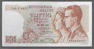 BEIGIË/BELGIEN/BELGIQUE. 50 Francs, Frank. ROI BAUDOUIN 1er. et REINE FABIOLA . Serie: 740 J . -