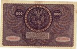 POLOGNE 1000 MAREK 23.8.1919 I ère série AR TB