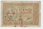 MADAGASIKARA/MADAGASCAR 5 FRANCS Tête de JUNO, Reine des dieux. Kopf von JUNO, Königin der Götter.Alphabet: N.682 -