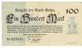 DEUTSCHLAND/ALLEMAGNE 100 MARK STADT GOTHA . -