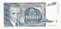Yougoslavie / Yougoslavia 1000 dinara Série: AC . -