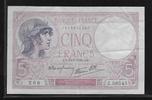 FRANCE 5 FRANCS "VIOLET (modifié)Alphabet Z.58545" -
