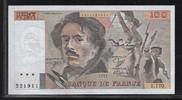 FRANCE 100 Francs DELACROIX. *Grand filigrane décalé vers la droite* Alphabet Z.170 . -