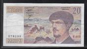 FRANCE 20 Francs "Alphabet U.012" -