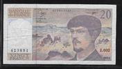 FRANCE 20 Francs "Debussy Alphabet Z.032" -