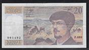 FRANCE 20 Francs "Debussy Alphabet F.033" -