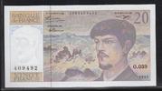FRANCE 20 Francs "Debussy Alphabet O.039" -