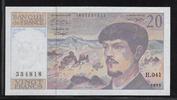 FRANCE 20 Francs "Debussy Alphabet H.041" -