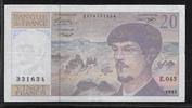 FRANCE 20 Francs "Debussy Alphabet E.045" -