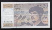 FRANCE 20 Francs "Debussy Alphabet F.045" -