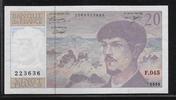 FRANCE 20 Francs "Debussy Alphabet F.045" -
