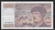FRANCE 20 Francs "Debussy Alphabet A.043" -