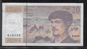 FRANCE 20 Francs "Debussy Alphabet Z.043" -