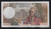 FRANCE VOLTAIRE.  Alphabet: Q.553  . 10 Francs 5.2.1970 Fast UNC