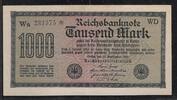 DEUTSCHLAND/ALLEMAGNE 1000 MARK .Premier 'e' . Erstes 'e'. Serie: WD, Wa . -