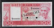 CABO VERDE 100 Escudos "Série B/2 000000 ESPÉCIMEN, SPECIMEN" -