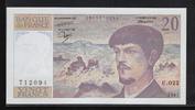 FRANCE 20 Francs DEBUSSY. Componist, Compositeur. Alphabet: U.022 -