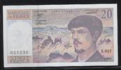 FRANCE 20 Francs "DEBUSSY. Componist, Compositeur." -