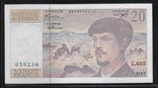 FRANCE 20 Francs "DEBUSSY. Componist, Compositeur." -