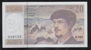 FRANCE 20 Francs "DEBUSSY. Componist, Compositeur." -