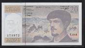 FRANCE 20 Francs "DEBUSSY. Componist, Compositeur." -