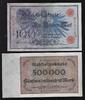 ALLEMAGNE 100 et 500000 Mark 2 NOTES . -