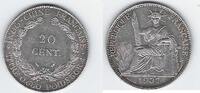 INDO-CHINE FRANÇAISE 20 Cent. La République assise de Barre. Die Sitzende Republik von Barre . -