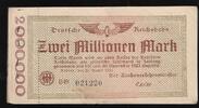 ALLEMAGNE (Zwei Millionen Mark) Billets de banque transformés en coupons. 20 EX. Geldscheine als Kupons . -