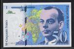 FRANCE 50 Francs Antoine de Saint-Éxupéry. Mit Akzent, avec accent. Serie: L004 . -
