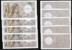 FRANCE . Geeignet für, pour 100 Francs Delacroix Échantillon, Testnote -ATHÉNA- 1250. 5 Exemplaires . -