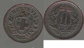 SVIZRA, SVIZZERA, SUISSE, SCHWEIZ. 1 Rappen. -