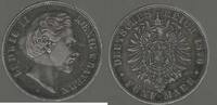 5 Mark 1876 D DEUTSCHLAND/ALLEMAGNE. Roi Louis II de Bavière . Ludwig II von Bayern . Sehr schön.