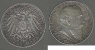 2 Mark 1902 DEUTSCHLAND/ALLEMAGNE. .Frédéric Ier, grand-duc de Bade  . Gutes sehr schön.