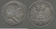 DEUTSCHLAND/ALLEMAGNE. 2 Mark 1902. .Frédéric Ier, grand-duc de Bade . Beau TTB.