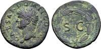 Roman Imperial Orichalcum As Domitian Caesar AD 69-79. AE (Orichalcum) As (21 mm, 5.32 gram) Rome AD 74, stru -