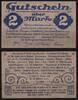  NOTGELD DRESDEN, Chemische Fabrik v. d. Heyden u.a., 2 Mark, 12.11.1918,  24,90 EUR  + 8,00 EUR frais d'envoi