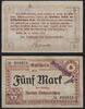   NOTGELD HEIDE, Kreis Norder-Dithmarschen, 5 Mark, 31.10.1918,  24,90 EUR  + 8,00 EUR frais d'envoi