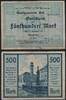   NOTGELD HOF, Stadt, 500 Mark, 06.10.1922,  6,90 EUR  + 8,00 EUR frais d'envoi
