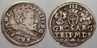 Polen-Litauen 3 Gröscher 1 Sigismund III. 1587-1632. -