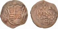 Mansfeld-Kippermünzen Cu 6 Pfennig Mansfeld Kippermünzen 1618-1623. -