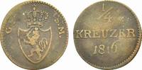 Hessen-Darmstadt Cu 1/4 Kreuzer Ludwig I. 1806-1830. -