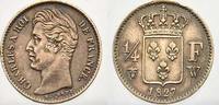 Frankreich AR 1/4 Franc Karl X. 1824-1830. -