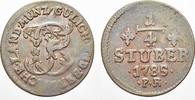 Jülich-Berg Cu 1/4 Stüber 1 Karl Theodor 1742-1799. -