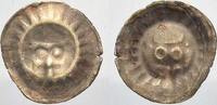 Mecklenburg, Fürstentum, seit 1348 Herzogtum Stierkopfbrakteat Anonym 13./14. Jahrhundert. -