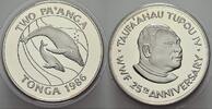 Tonga 2 Pa´anga 1 Taufa´ahau Tupou IV. 1965-2006. -