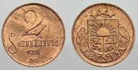 Lettland 2 Sentimi Lettland Republik 1918-1940. -